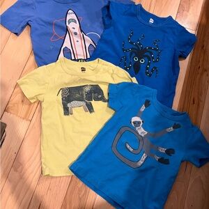Tea Collection Blue and Yellow Graphic Tees